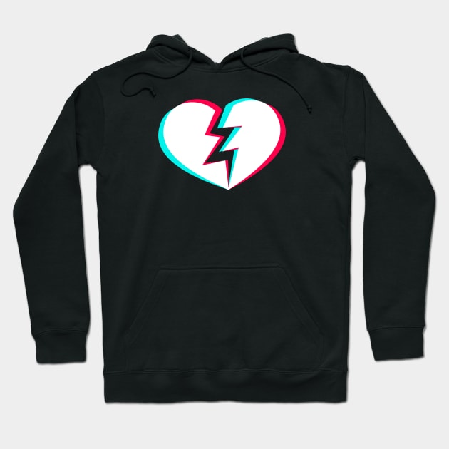 Black broken heart hoodie store